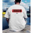 This Boy Runs On Jesus And Baseball Christian Baseball Men's Back Print T-Shirt