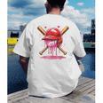 Boys Valentine Day Baseball Helmet Drip Ice-Cream Youth Kids Men's Back Print T-Shirt