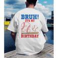 Bruh It's My 2nd Birthday Boy Baseball Themed Party Men's Back Print T-Shirt Bruh It's My 2nd Birthday Boy Baseball Themed Party Men's Back Print T-Shirt