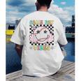 Game Day Vibes Softball Baseball Groovy Game Day Girls Women Men's Back Print T-Shirt