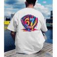 Gen Alpha Slang Ice Cream Drip Six Seven 67 Baseball Catcher Men's Back Print T-Shirt Gen Alpha Slang Ice Cream Drip Six Seven 67 Baseball Catcher Men's Back Print T-Shirt