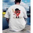 Heart Playing Baseball Valentine Baseball Men's Back Print T-Shirt Heart Playing Baseball Valentine Baseball Men's Back Print T-Shirt
