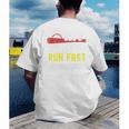 Hit Hard Run Fast Turn Left Baseball Quote Fan Coach Premium Tri-Blend Men's Back Print T-Shirt Hit Hard Run Fast Turn Left Baseball Quote Fan Coach Premium Tri-Blend Men's Back Print T-Shirt