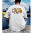 Leopard Baseball Softball Mama Bow Softball Baseball Mom Men's Back Print T-Shirt
