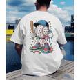 Melting Slime Sprinkle Baseball Mascot With Bat Men's Back Print T-Shirt Melting Slime Sprinkle Baseball Mascot With Bat Men's Back Print T-Shirt