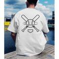 Minimalist Baseball Clean Sports Graphic Tee For Fan Players Men's Back Print T-Shirt