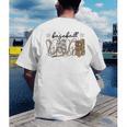 Preppy Baseball Mama Coquette Bow Game Day Mom Mother Men's Back Print T-Shirt Preppy Baseball Mama Coquette Bow Game Day Mom Mother Men's Back Print T-Shirt