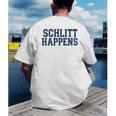 Schlitt Happens NY Bronx I Heart Baseball Apparel Men's Back Print T-Shirt