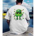 Shamrocks Playing Baseball St Patricks Day 6 7 Meme Men Boys Men's Back Print T-Shirt