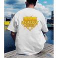Strike Out Childhood Cancer Boys Baseball Drip Gold Ribbon Men's Back Print T-Shirt
