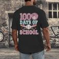 100 Days Of School Baseball 100th Day Of School Girls Men's Back Print T-Shirt