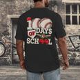 100 Days Of School Baseball 100th Day Of School Kids Teacher Men's Back Print T-Shirt 100 Days Of School Baseball 100th Day Of School Kids Teacher Men's Back Print T-Shirt