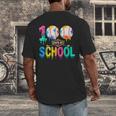 100 Days Of School Baseball Boys Kids Colorful 100th Day Men's Back Print T-Shirt 100 Days Of School Baseball Boys Kids Colorful 100th Day Men's Back Print T-Shirt