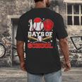 100 Days Of School Baseball Boys Kids Students Men's Back Print T-Shirt
