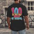 100 Days Of School Baseball Drip 100th Day Of School Men's Back Print T-Shirt