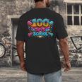 100 Days Of School Baseball Drip Ice Cream Costume Teachers Men's Back Print T-Shirt