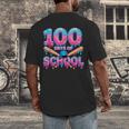 100 Days Of School Baseball Dripping Ice Cream 100th Day Men's Back Print T-Shirt 100 Days Of School Baseball Dripping Ice Cream 100th Day Men's Back Print T-Shirt