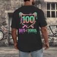 100 Days Of School Baseball Ice Cream Drip 100th Day Player Men's Back Print T-Shirt