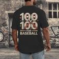 100 Days Of School Baseball Love Valentine’s Day Men Women Men's Back Print T-Shirt