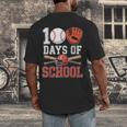 100 Days Of School Baseball Player Teacher Student Men's Back Print T-Shirt 100 Days Of School Baseball Player Teacher Student Men's Back Print T-Shirt
