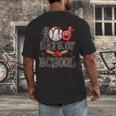 100 Days Of School Baseball Teacher 100 Days Smarter Student Men's Back Print T-Shirt