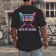 100 Days Of School Boy Kids Baseball Ice Cream Drip Teacher Men's Back Print T-Shirt 100 Days Of School Boy Kids Baseball Ice Cream Drip Teacher Men's Back Print T-Shirt