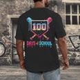100 Days Of School Ice Cream Drip Baseball 100 Days Smarter Men's Back Print T-Shirt 100 Days Of School Ice Cream Drip Baseball 100 Days Smarter Men's Back Print T-Shirt