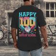 100 Days Of School Kids Baseball Drip 100th Day Of School Men's Back Print T-Shirt