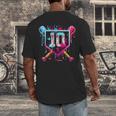 10th Birthday Boys Baseball Ice Cream Drip Boys Baseball Men's Back Print T-Shirt 10th Birthday Boys Baseball Ice Cream Drip Boys Baseball Men's Back Print T-Shirt