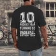 10th Birthday Rookie Of The Year Baseball Double Digit Humor Men's Back Print T-Shirt 10th Birthday Rookie Of The Year Baseball Double Digit Humor Men's Back Print T-Shirt