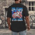 250 Years 1776 2026 250th Baseball American Flag 4th Of July Men's Back Print T-Shirt