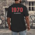 55 Year Old 1970 Classic Baseball Fan 55th Birthday Men's Back Print T-Shirt