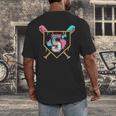 5th Fifth Birthday Baseball Bat Ice-Cream Drip 5yrs Old Boys Men's Back Print T-Shirt