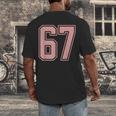 6 7 Number 67 Baseball Meme Tee For Women Men's Back Print T-Shirt