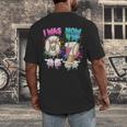 I Was 6 Now I'm 7 Baseball Drip 67 Birthday Boy 7th Birthday Men's Back Print T-Shirt