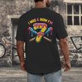 I Was 6 Now I'm 7 Dripping Ice Cream Baseball 67 Drip Men's Back Print T-Shirt