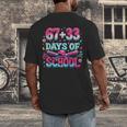 67 33 Days Of School Baseball Drip 100th Day Of School Boys Men's Back Print T-Shirt