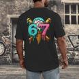 67 Baseball Ice Cream Drip Kids Men's Back Print T-Shirt 67 Baseball Ice Cream Drip Kids Men's Back Print T-Shirt