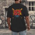 67 Sports Meme – Baseball Bats Number 6 7 Men's Back Print T-Shirt 67 Sports Meme – Baseball Bats Number 6 7 Men's Back Print T-Shirt