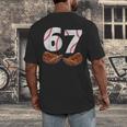 67 Trend Baseball Glove Number Style Men's Back Print T-Shirt