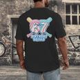 67th Birthday Squad Baseball Ice Cream Drip Birthday Squad Men's Back Print T-Shirt 67th Birthday Squad Baseball Ice Cream Drip Birthday Squad Men's Back Print T-Shirt