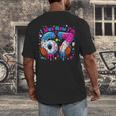 7th Birthday I Was 6 Now I'm 7 Baseball Ice Cream Drip Men's Back Print T-Shirt 7th Birthday I Was 6 Now I'm 7 Baseball Ice Cream Drip Men's Back Print T-Shirt