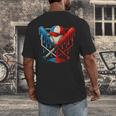 American Baseball Drip Graffiti Ball And Bat Men's Back Print T-Shirt American Baseball Drip Graffiti Ball And Bat Men's Back Print T-Shirt
