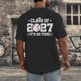 Back To School 2027 Baseball 2027 Graduation Class Of 2027 Men's Back Print T-Shirt