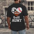 Ball Aunt Heart Football Baseball Hockey Game Day Men's Back Print T-Shirt Ball Aunt Heart Football Baseball Hockey Game Day Men's Back Print T-Shirt