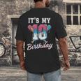 Baseball 10 Year Old Ice Cream Drip 10th Birthday Boys Men's Back Print T-Shirt