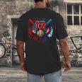 Baseball 12 Year Old Splash Drip 12th Birthday Boy Number 12 Men's Back Print T-Shirt Baseball 12 Year Old Splash Drip 12th Birthday Boy Number 12 Men's Back Print T-Shirt