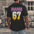 Baseball 6 7 Ice Cream Drip Number 67 Six Seven Meme Men's Back Print T-Shirt Baseball 6 7 Ice Cream Drip Number 67 Six Seven Meme Men's Back Print T-Shirt