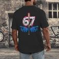 Baseball 67 Six Seven Gen Alpha Meme Drip Men's Back Print T-Shirt Baseball 67 Six Seven Gen Alpha Meme Drip Men's Back Print T-Shirt