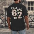 Baseball 7th Birthday 6 7 Years Old I Was 6 Now I'm 7 Men's Back Print T-Shirt